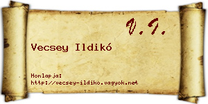 Vecsey Ildikó névjegykártya