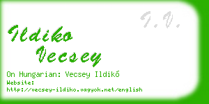 ildiko vecsey business card