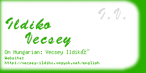 ildiko vecsey business card